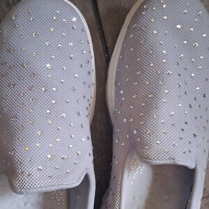 Sketchers Ultra Go Air Cooled Goga Mat Sparkle 9.5 Slip On Shoes Gray Loafers